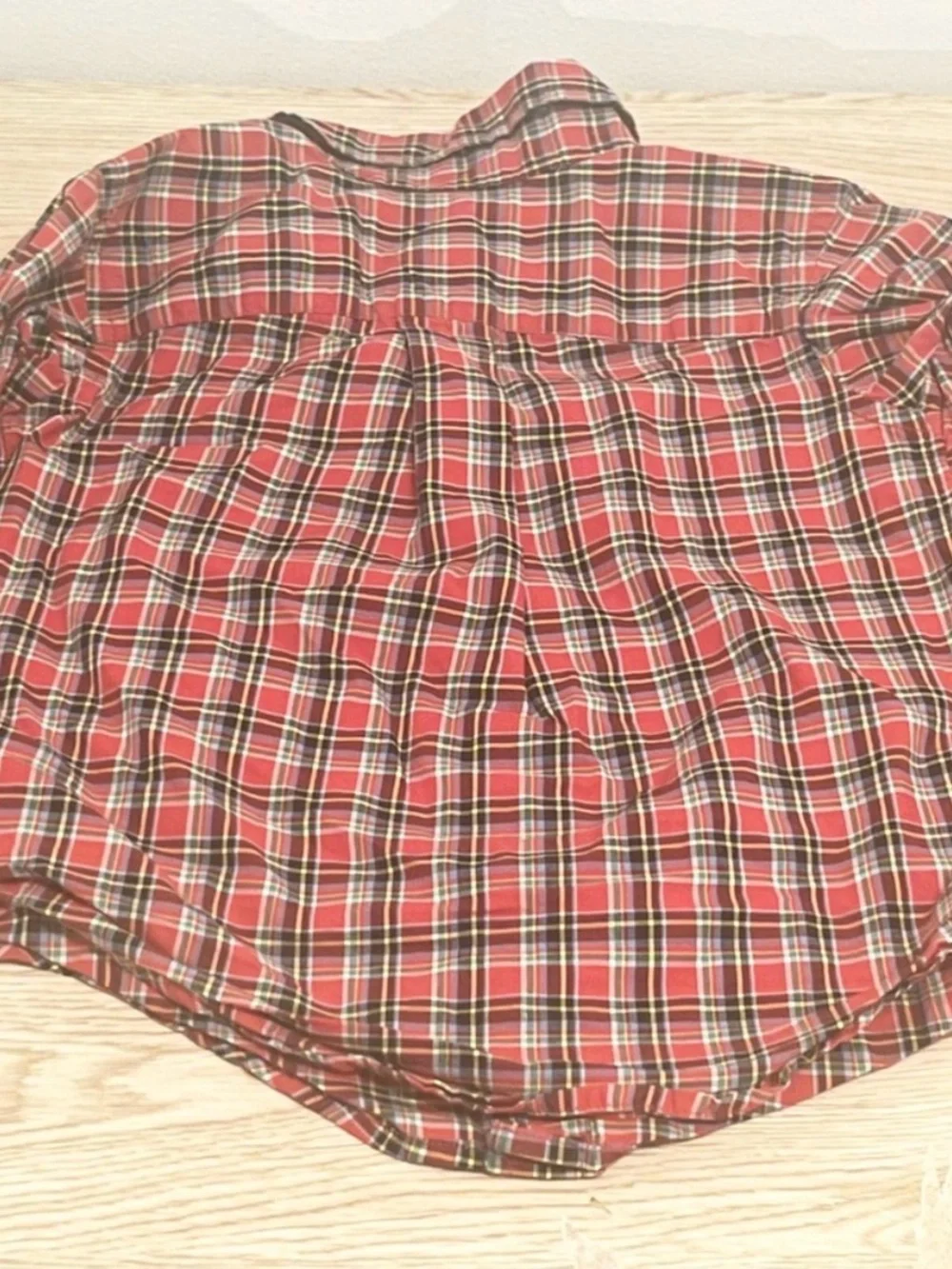 Ralph Lauren Red Plaid Button Down Shirt Boys Size 2/2T